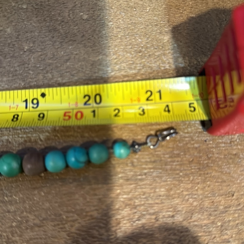 Bohemian Long Chunky Multi Color Beaded Faux Turq… - image 7